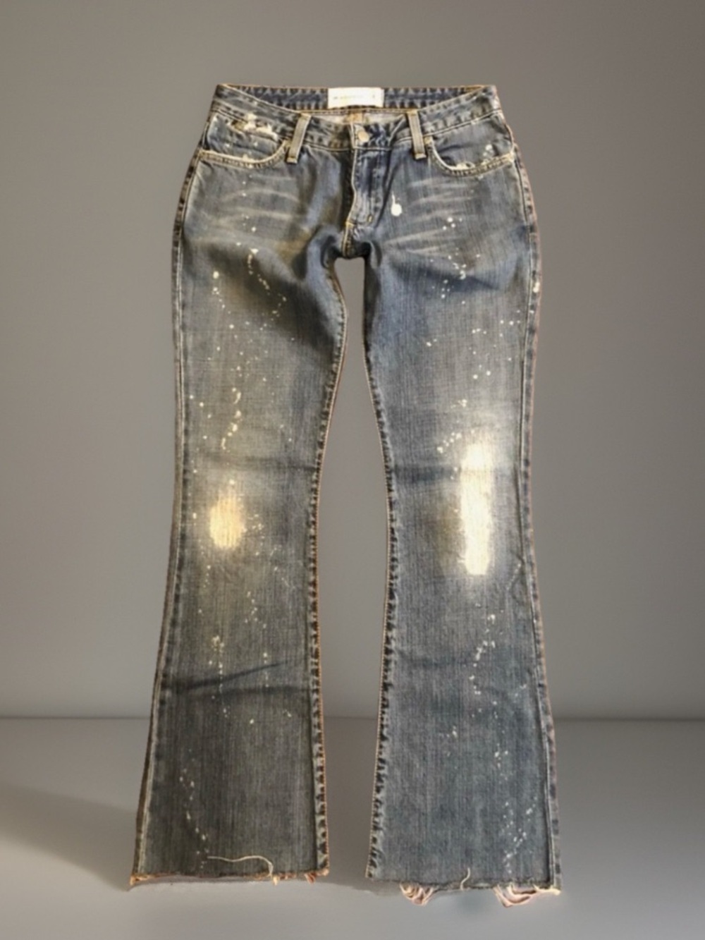 PAPER DENIM & CLOTH sz 26 Distressed DESTROYED Blue Denim Jeans
